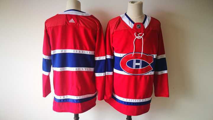 Men Montreal Canadiens Blank Red Hockey Stitched Adidas NHL Jerseys->montreal canadiens->NHL Jersey